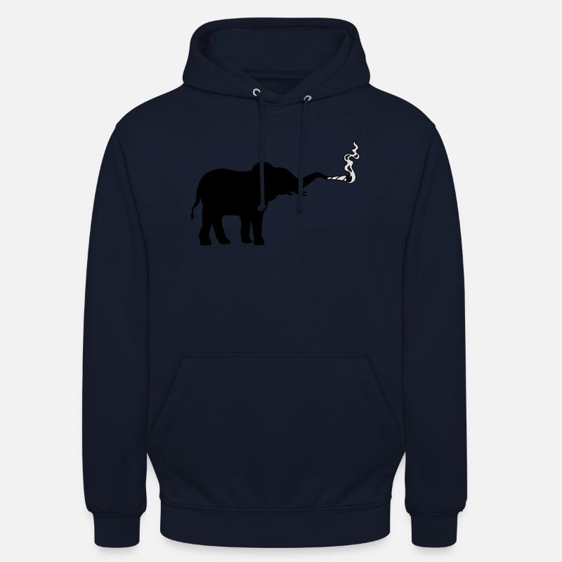 Kiffender Elefant Joint Weed - Unisex Hoodie - Navy
