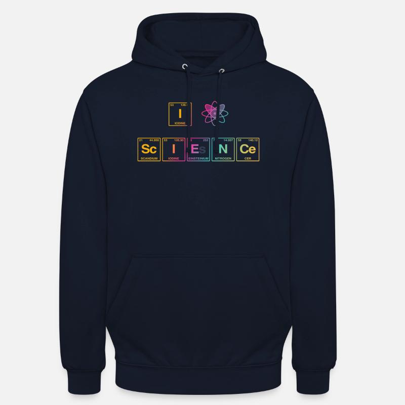 I LOVE SCIENCE - Elemente Perdiodensystem - Unisex Hoodie - Navy