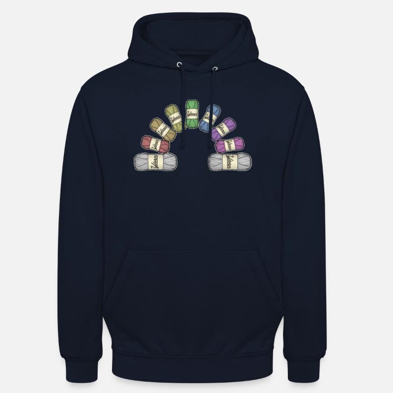 Regenbogen oder Garn - Unisex Hoodie - Navy