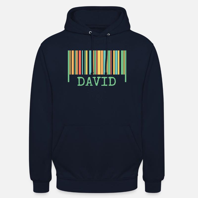 Strichcode David - Unisex Hoodie - Navy