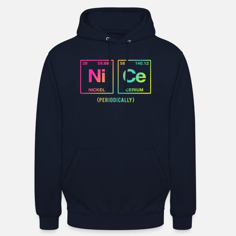 NICE mit Elementen des Periodensystems - Unisex Hoodie - Navy