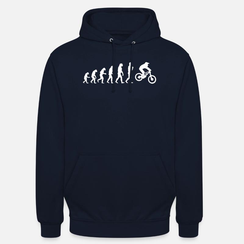 Downhill Vélo Evolution - Sweat-shirt à capuche unisexe - marine
