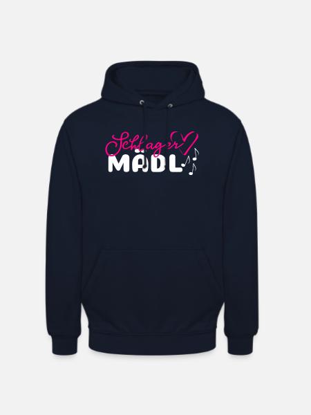 Schlager Mädl Dirndl Mädchen - Unisex Hoodie - Navy