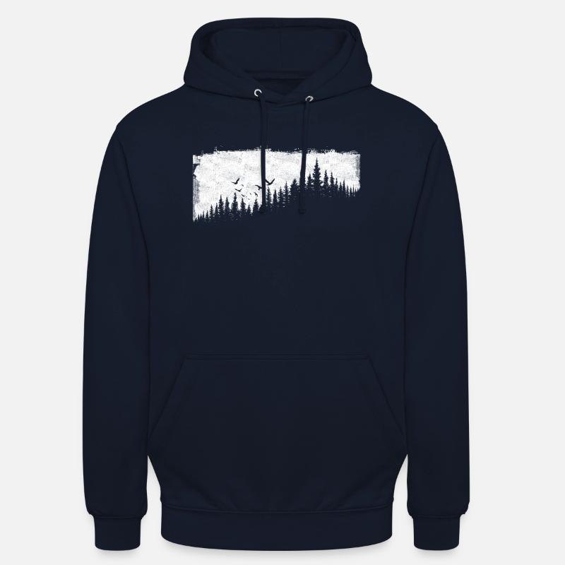 Forêt - Sweat-shirt à capuche unisexe - marine
