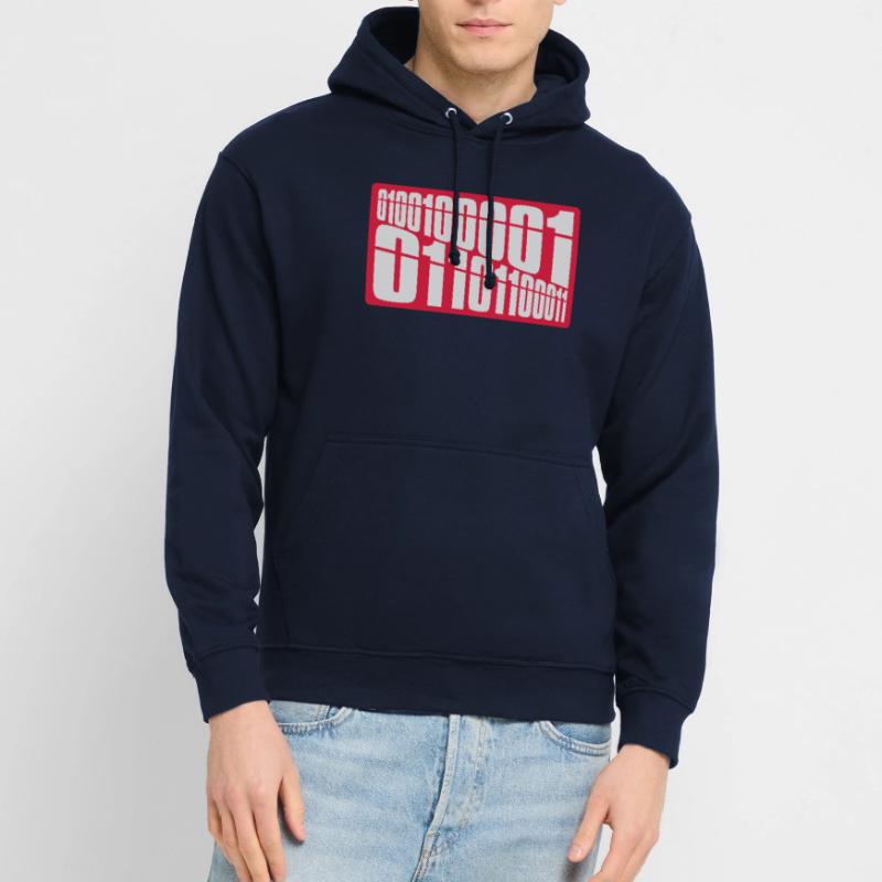 Langage de programme de code binaire Sweat-shirt à capuche unisexe