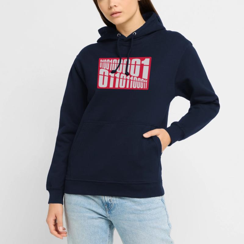 Langage de programme de code binaire Sweat-shirt à capuche unisexe