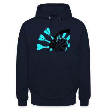 dart - Unisex Hoodie - Navy - Vorne - Alina (178cm) & Michal (187cm)