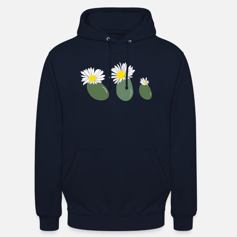 Fleur de lithops2 - Sweat-shirt à capuche unisexe - marine