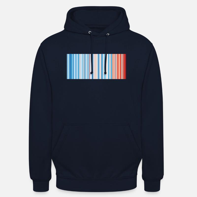 Warming Stripes Germany 1881-2020 - Sweat-shirt à capuche unisexe - marine
