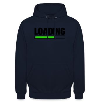 Loading - Unisex Hoodie - navy - Front - Alina (178cm) & Michal (187cm)