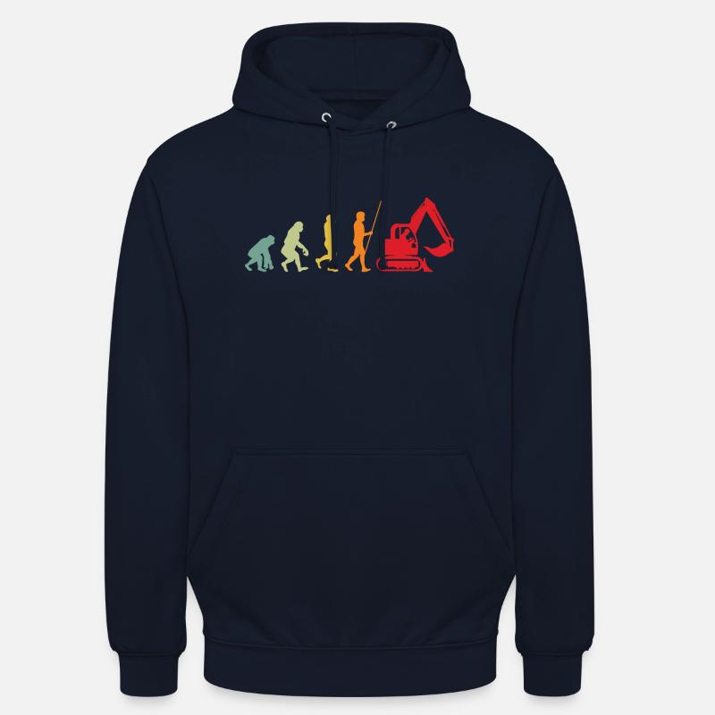 Excavator driver Evolution excavator excavator driver - Unisex Hoodie - navy