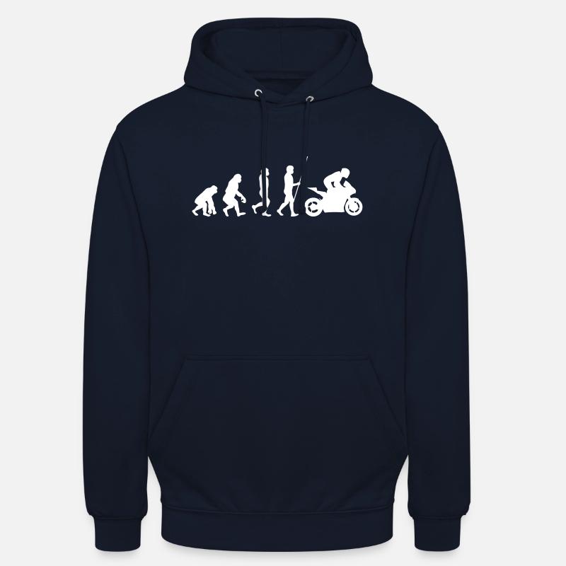 Evolution moto course - Sweat-shirt à capuche unisexe - marine