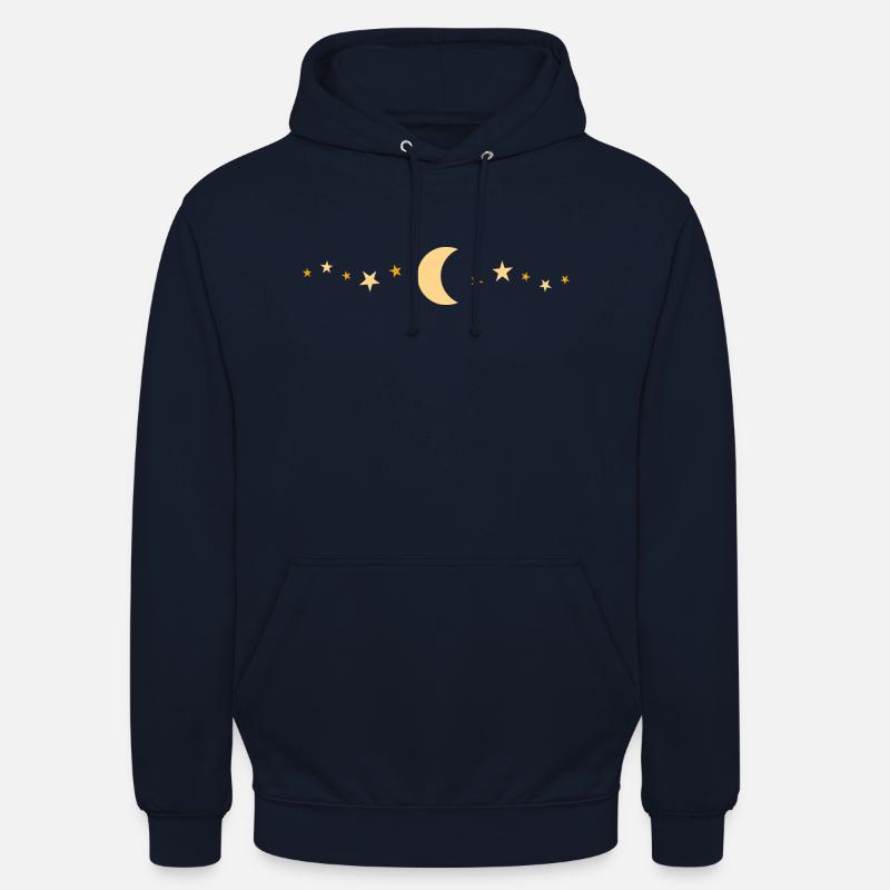 Moon and star patterned design - Unisex Hoodie - navy