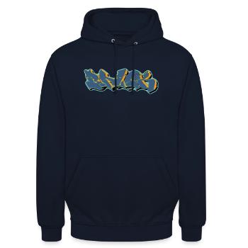 Balek - Sweat-shirt à capuche unisexe - marine - Devant - Alina (178cm) & Michal (187cm)