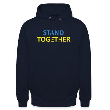 Stand together - Unisex Hoodie - Navy - Vorne - Alina (178cm) & Michal (187cm)