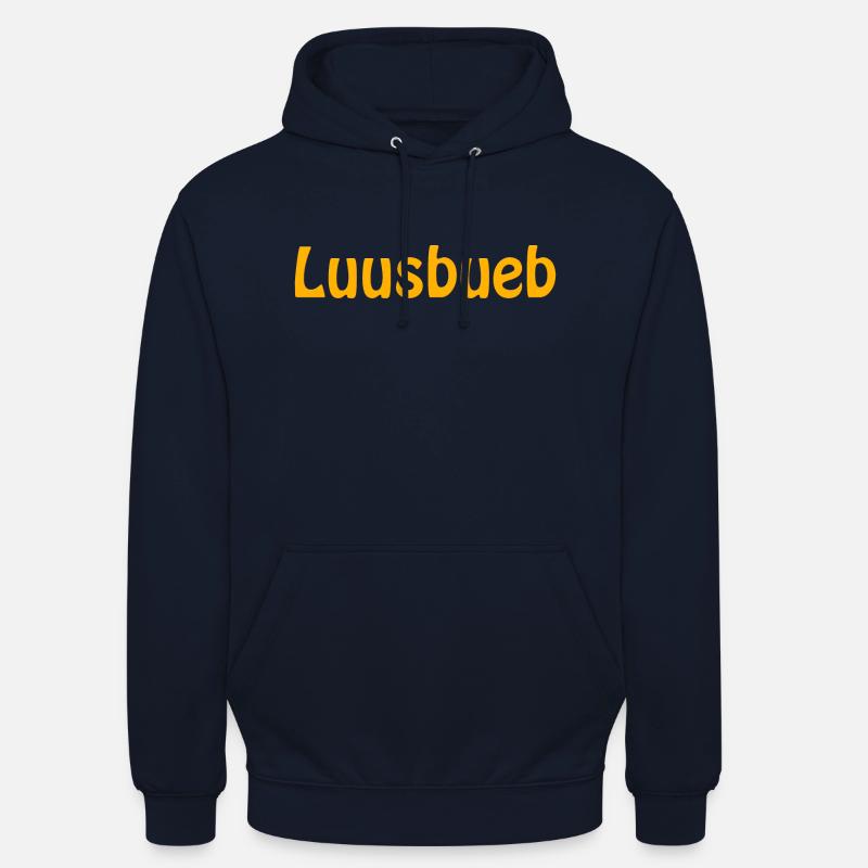 Luusbueb Schwiizertüütsch Dialecte insolent bébé body - Sweat-shirt à capuche unisexe - marine