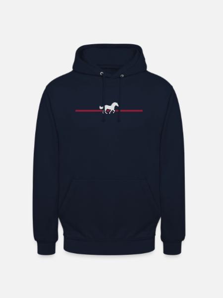 Cheval de course Stripe Line - Sweat-shirt à capuche unisexe - marine