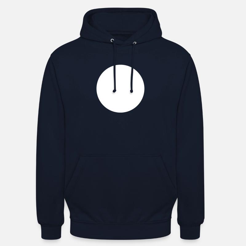cercle de points blancs - Sweat-shirt à capuche unisexe - marine