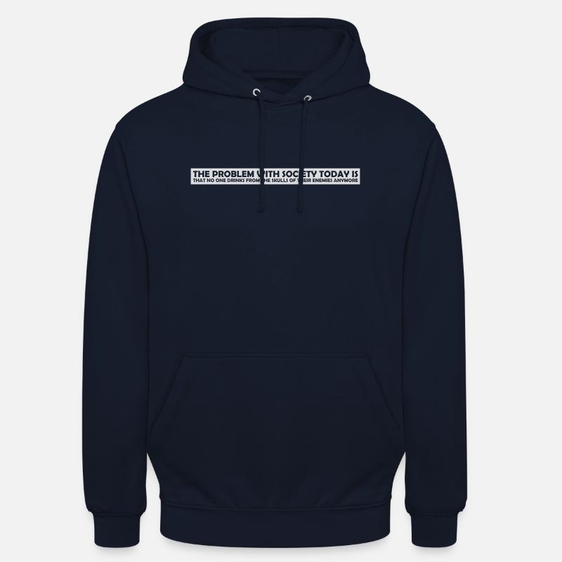 drinks from enemies skulls - Unisex Hoodie - navy