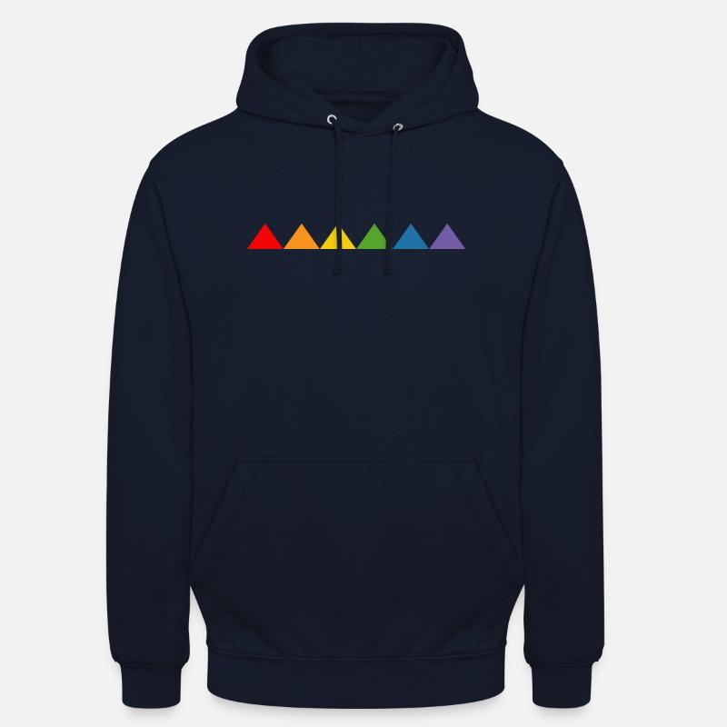 Triangle arc-en-ciel - Sweat-shirt à capuche unisexe - marine