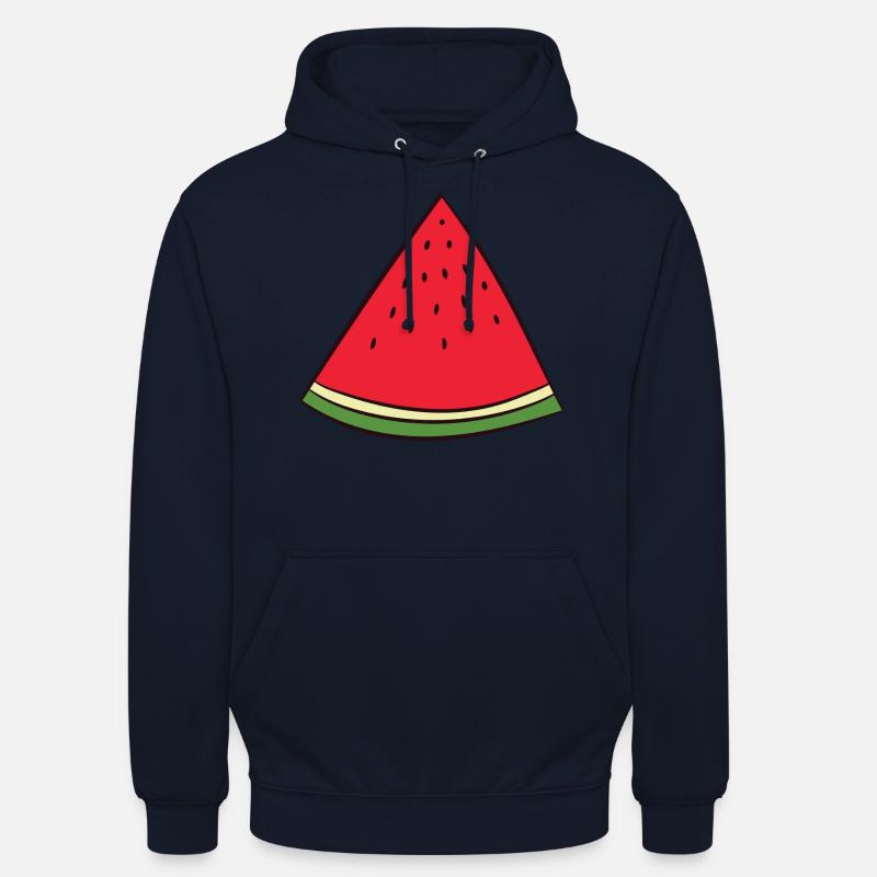 Pastèque - disque, pièce, quart, triangle - Sweat-shirt à capuche unisexe - marine