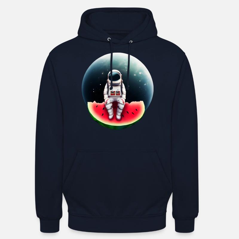 Astronaute sur pastèque - Sweat-shirt à capuche unisexe - marine