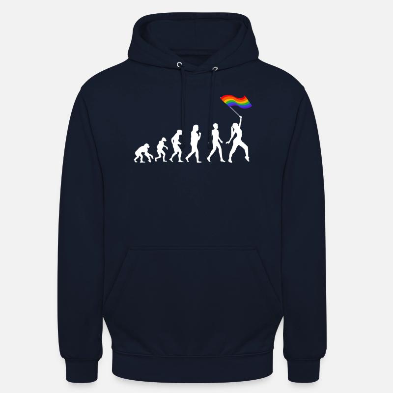 Evolution pride - Sweat-shirt à capuche unisexe - marine
