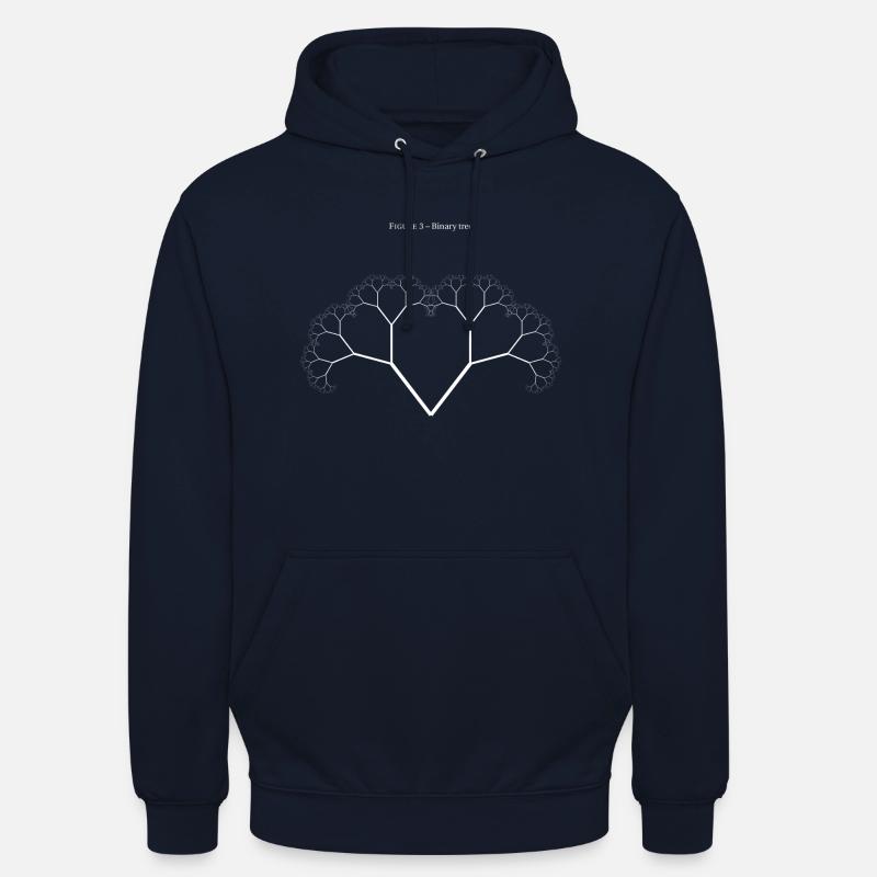 Figure 3 - Binary tree - Unisex Hoodie - navy
