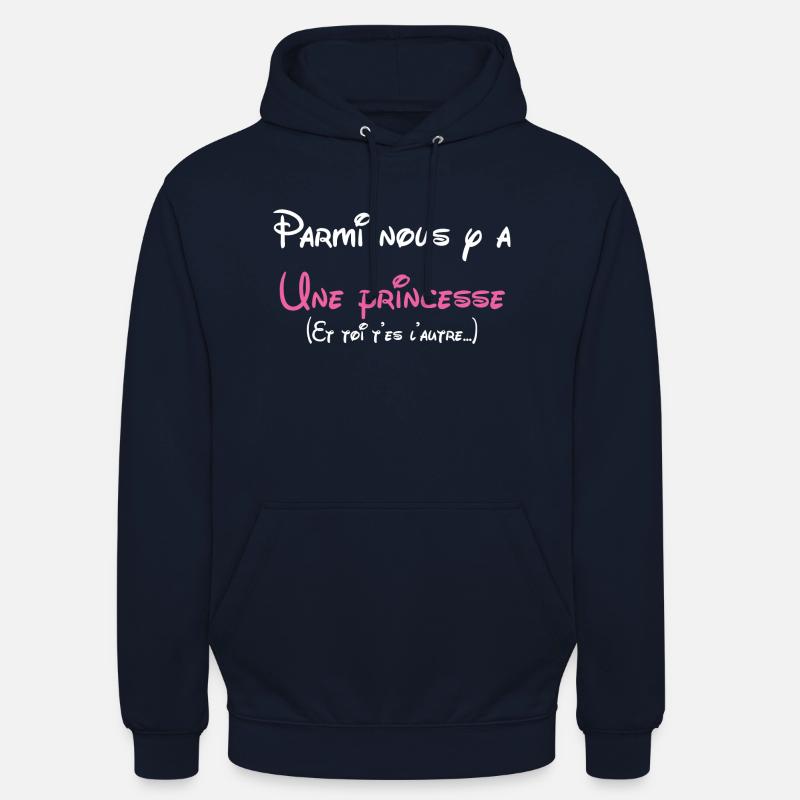 ♥Princesse c'est moi♥ - Sweat-shirt à capuche unisexe - marine