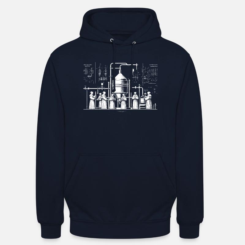 Processus de brassage médiéval - Sweat-shirt à capuche unisexe - marine