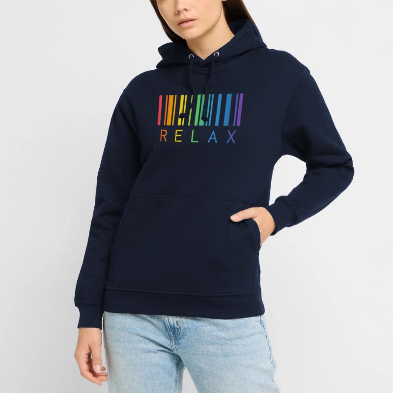 RELAX, CODE-BARRES, STRICHCODE Sweat-shirt à capuche unisexe