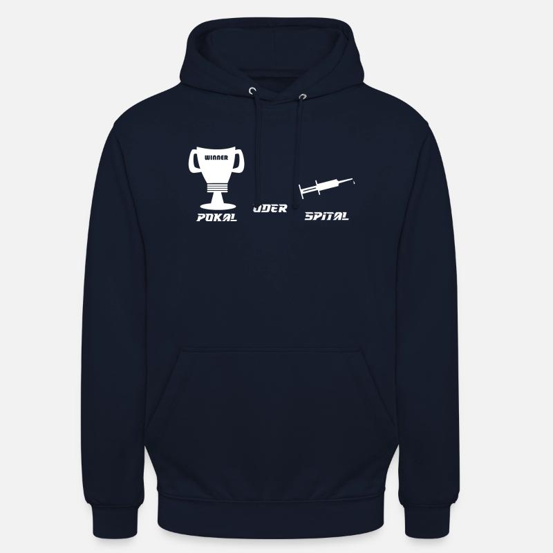 Pokal oder Spital weiss - Unisex Hoodie - Navy