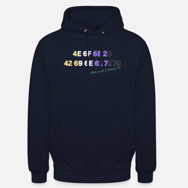Non Binary Hexi - Unisex Hoodie - navy