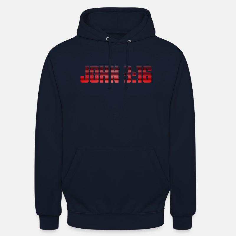 JOHN 3 16 TITLE - Sweat-shirt à capuche unisexe - marine