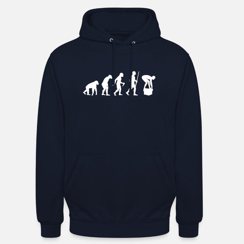 Swimming Evolution - Unisex Hoodie - Navy