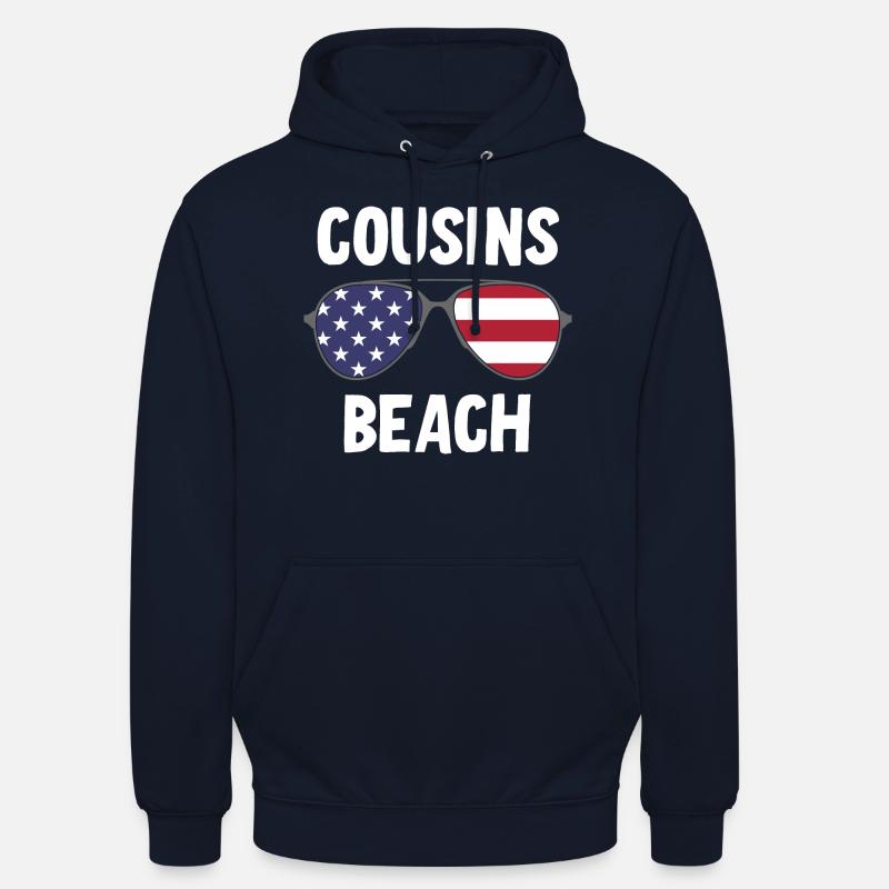 Plage de Cousins - Sweat-shirt à capuche unisexe - marine