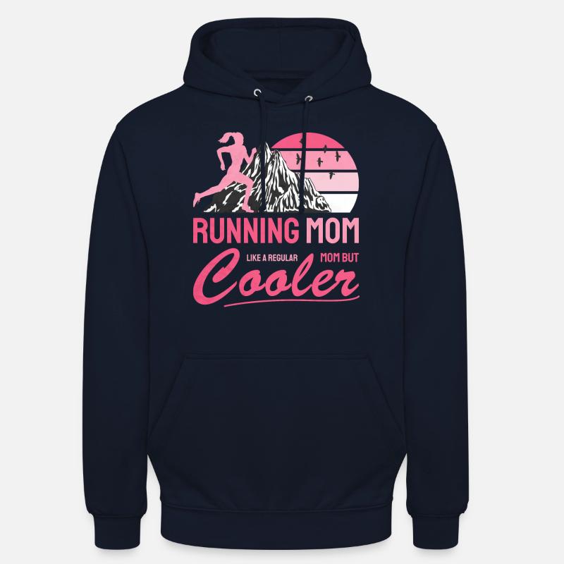 Cadeau de refroidissement de maman de course pour le coureur de maman - Sweat-shirt à capuche unisexe - marine