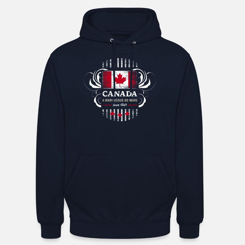 drapeau drapeau à la feuille d'érable d'érable Canada 2 - Sweat-shirt à capuche unisexe - marine