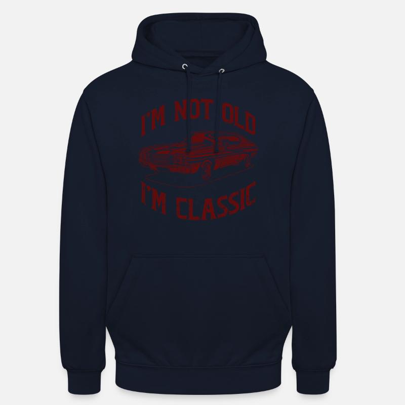Ich bin nicht alt, ich bin ein Oldtimer-Veteran - Unisex Hoodie - Navy