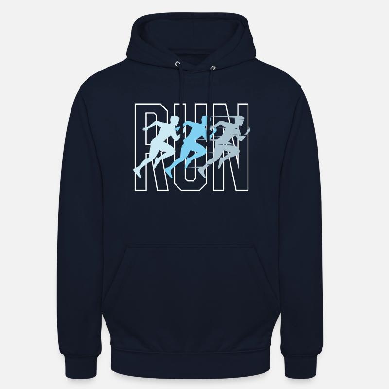 Running Runner Jogging Runner Cadeau - Sweat-shirt à capuche unisexe - marine