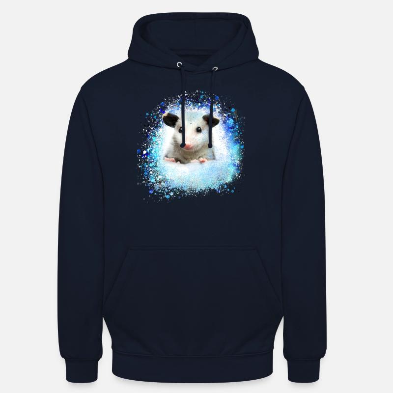 Opossum, souris, rongeur, graffiti - Sweat-shirt à capuche unisexe - marine