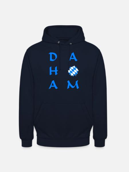Dahoam in Bayern - Unisex Hoodie - Navy