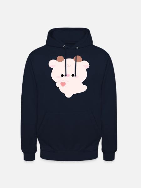 Liebe Kuh - Unisex Hoodie - Navy