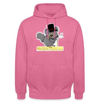 Geringverdiener - Unisex Hoodie - Pink - Vorne - Alina (178cm) & Michal (187cm)