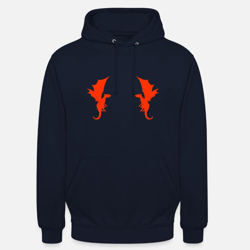 Dragon Dragon Pattern - Unisex Hoodie - navy