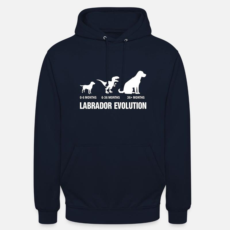 Évolution du Labrador - Sweat-shirt à capuche unisexe - marine