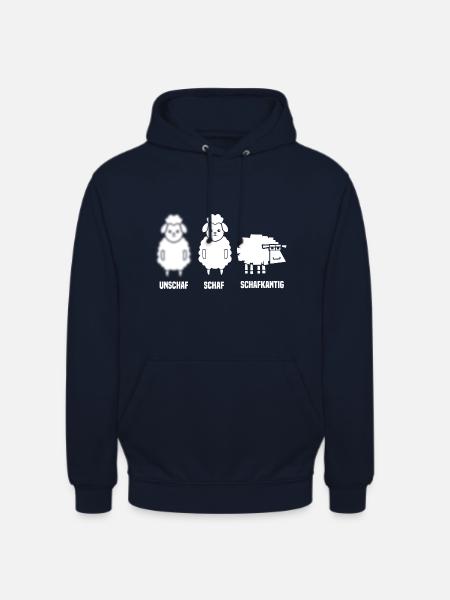 Schaf Unschaf Kantig - Unisex Hoodie - Navy
