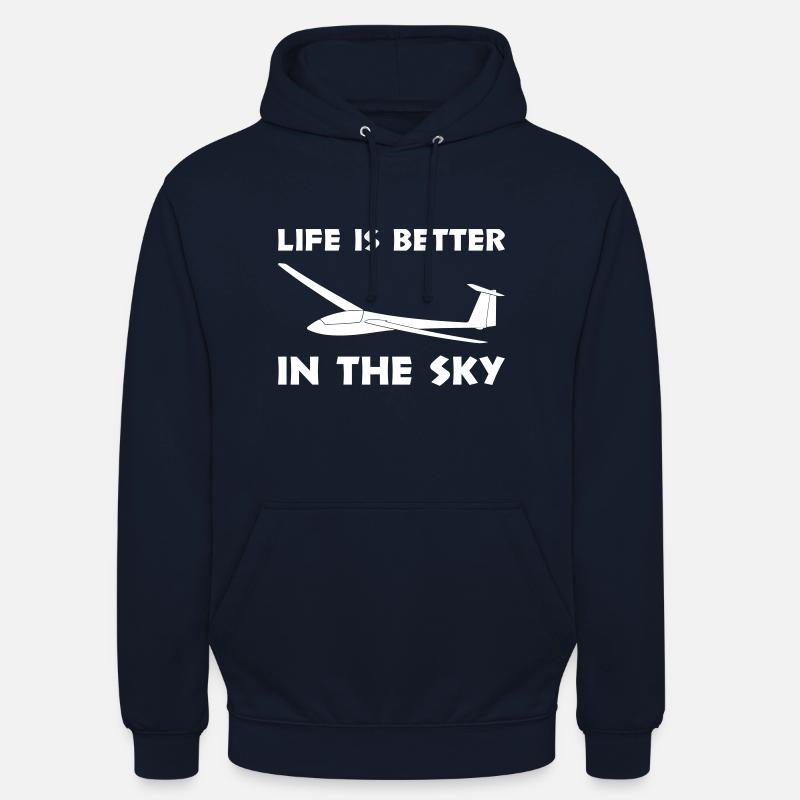 Sky Glider Life Glider Gliding - Sweat-shirt à capuche unisexe - marine