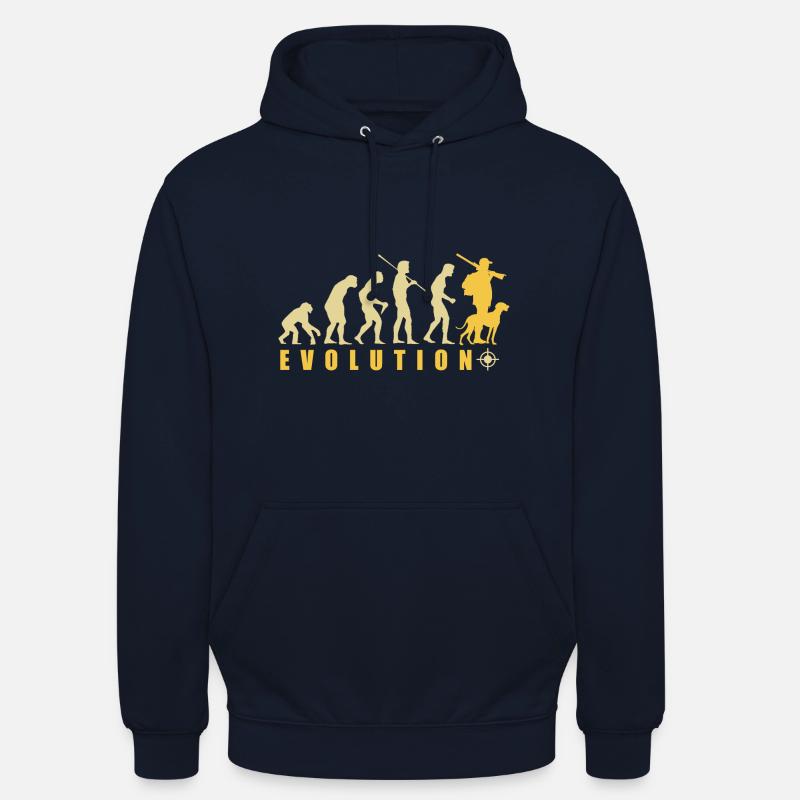 Evolution Hunter Funny Hunting Gift - Unisex Hoodie - navy