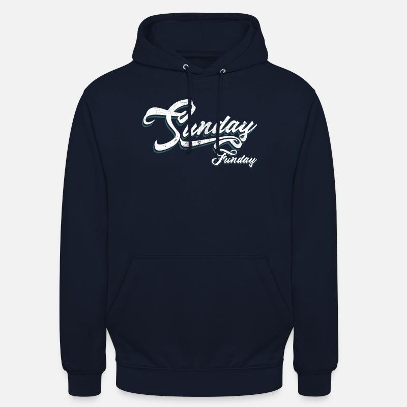 Script du dimanche Funday Néon - Sweat-shirt à capuche unisexe - marine